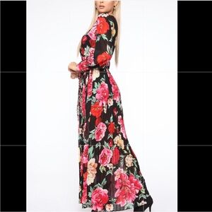 Floral Long Sleeve Maxi Dress